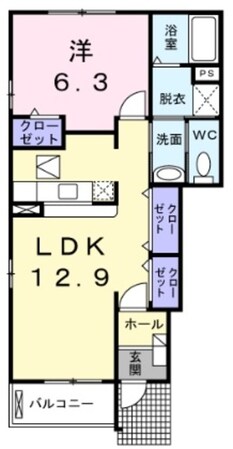 サンチェリーヒルズＢの物件間取画像